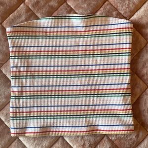 Never worn, size XS, pink striped halter top, American Eagle